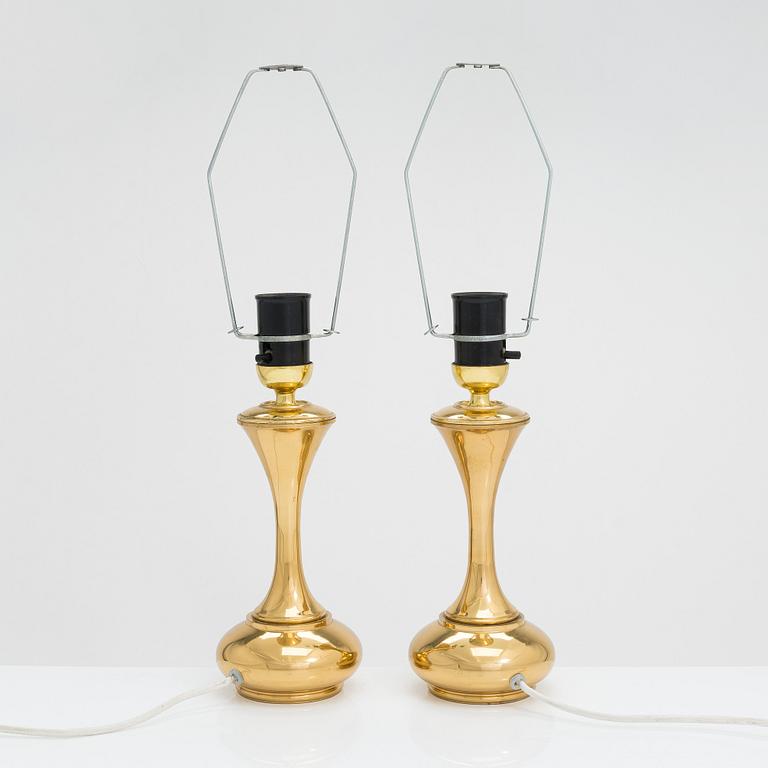 A 1960s/70s '24159' pair of table lamps for Valinte.