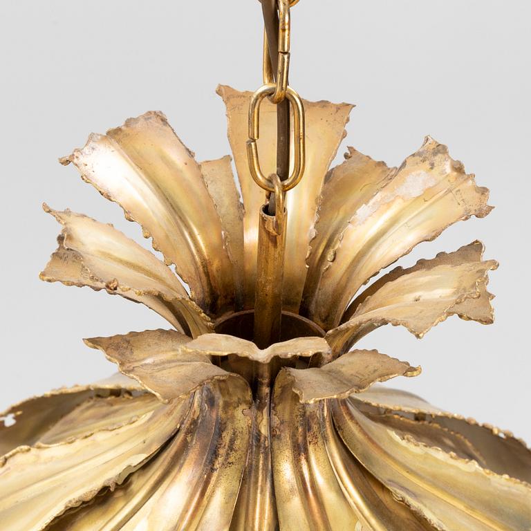 Svend Aage Holm-Sørensen, a brass ceiling light, Holm-Sørensen & Pedersen Belysning ApS, Denmark, 1960's.