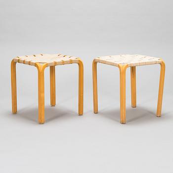 Alvar Aalto, five late 20th century 'Y61' stools for Artek.