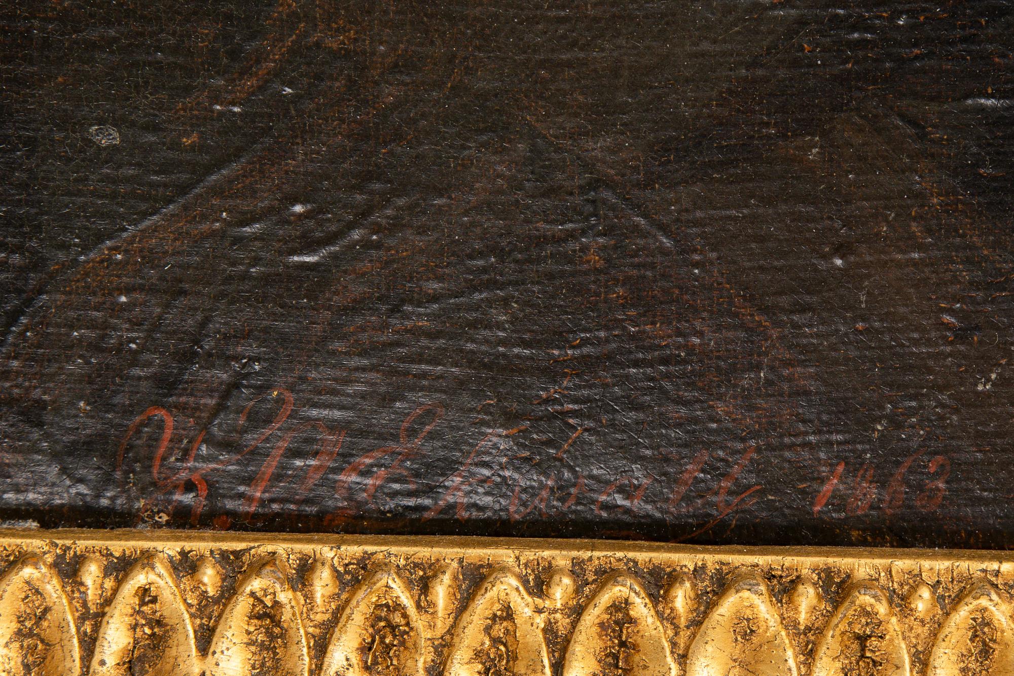 Knut Ekwall, olja på duk, signerad och daterad 1863.