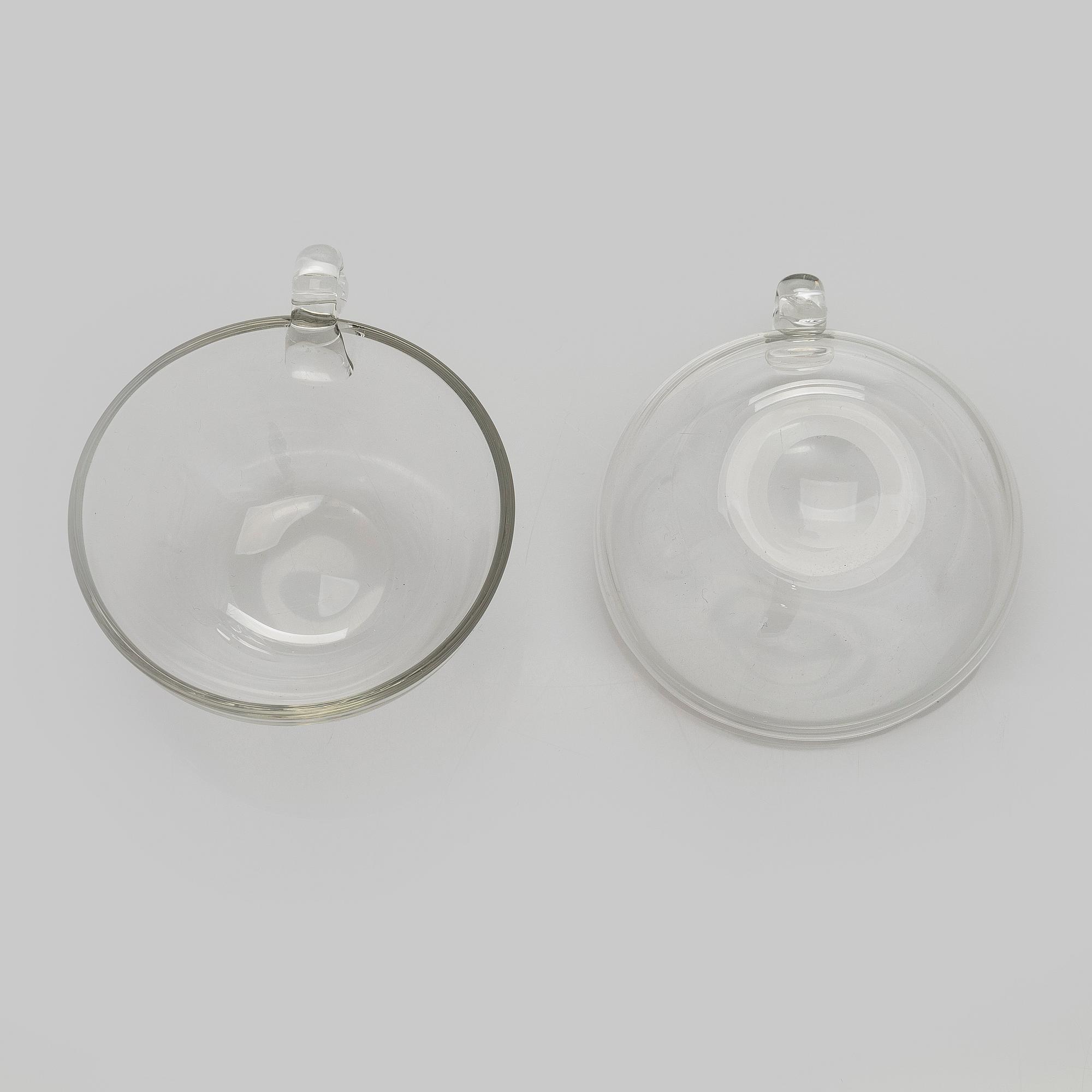 Gunnel Nyman, dessertskålar, 5 st, modell "GN 29", Nuutajärvi Notsjö 1949 - 1951.