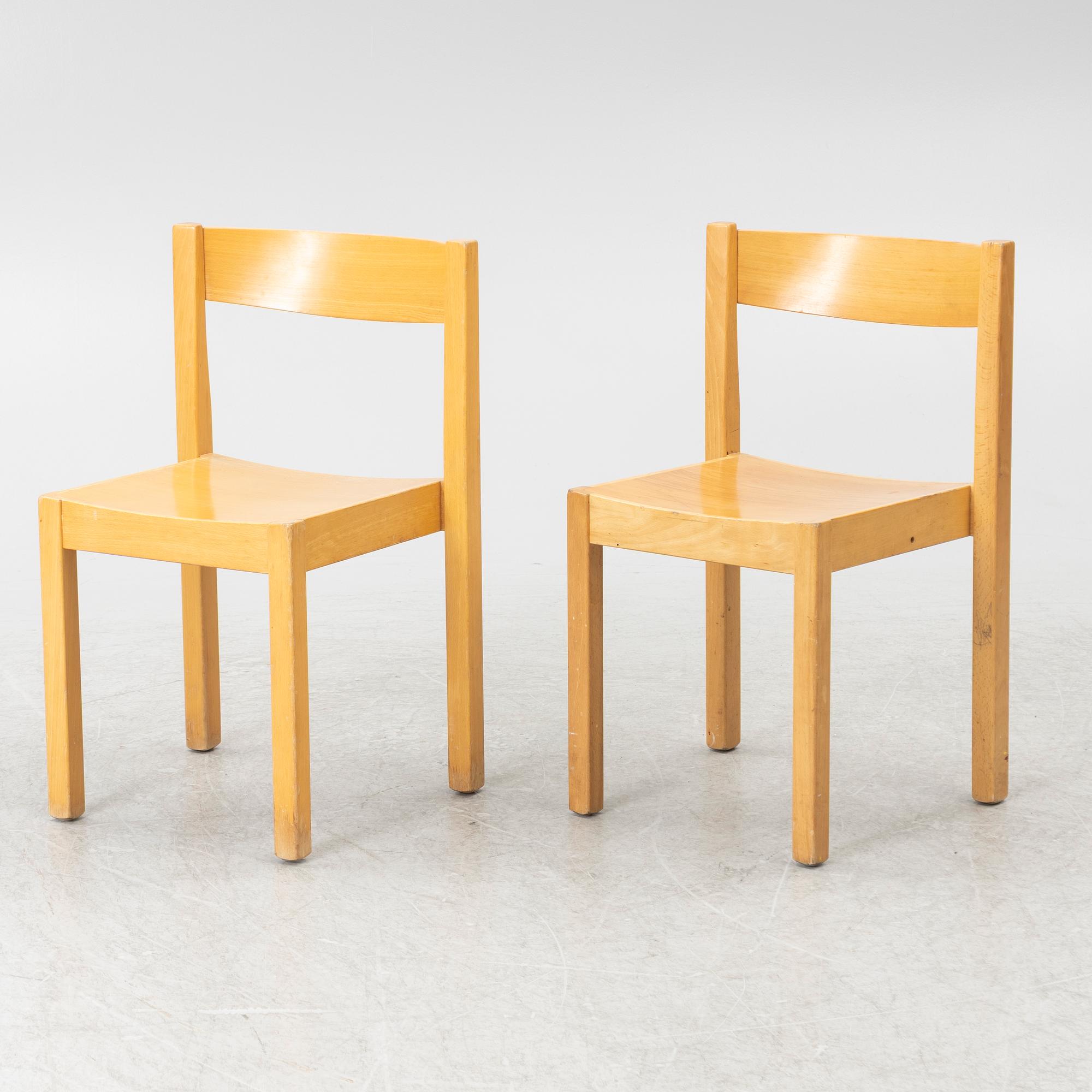 Axel Larsson, chairs, 8 pcs, Balzar Beskow, mid-20th century.