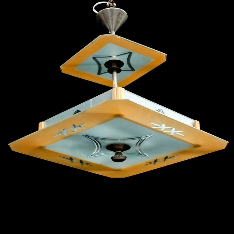 TAKPLAFOND, art deco, 1900-talets andra kvartal. Höjd ca 45 cm.