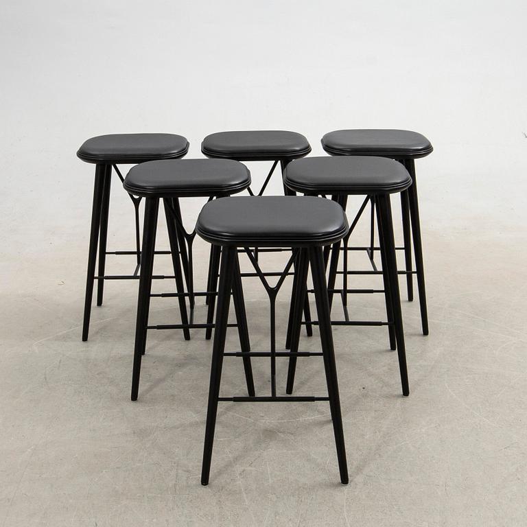 Space Copenhagen, barstolar, 6 st, "Spine", Fredericia, Danmark, 2019.