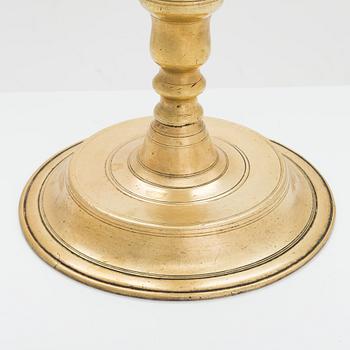 Kandelaber, mässing, Judaica, Polen.