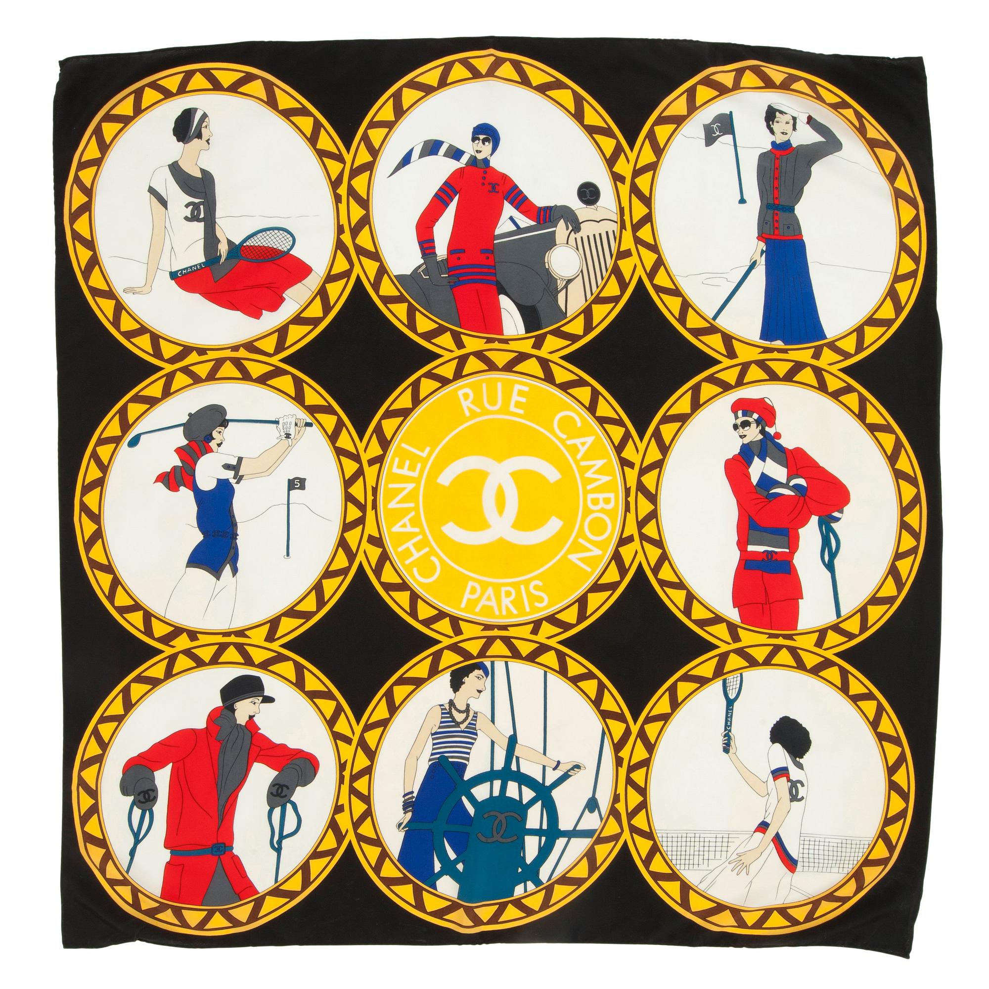 CHANEL, a silk scarf.