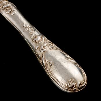 PARTI SILVER, 49 delar, silver, 1800/1900-tal. Vikt 1360 g.