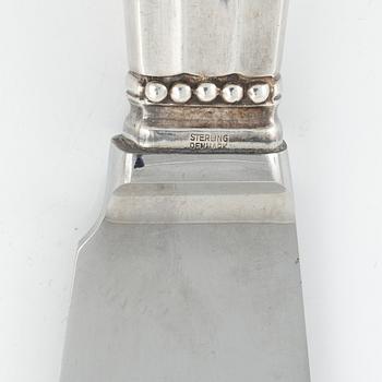 Johan Rohde, tårtkniv, sterlingsilver, "Konge/Acorn", Georg Jensen,