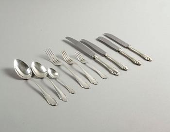 BESTICK, 99 delar, silver, Skandia, Stockholm 1940-tal, modell "Haga".