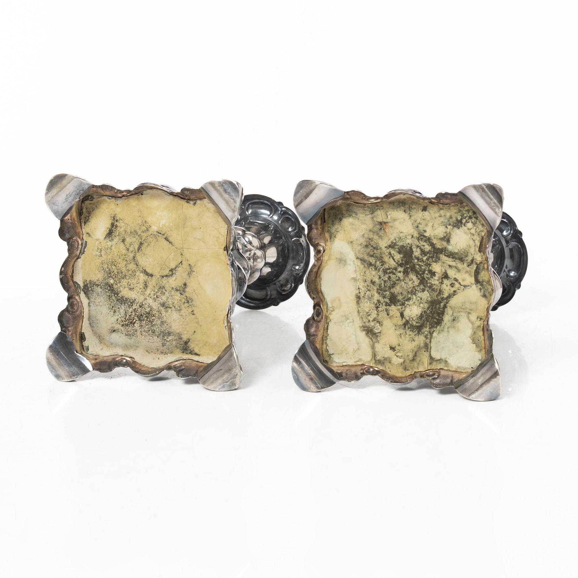 Candelsticks, a pair, silver, TESI, Gothenburg, 1959.