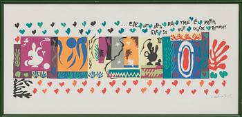 HENRI MATISSE, after, color litograph, "Mille et une nuit", signed in print.