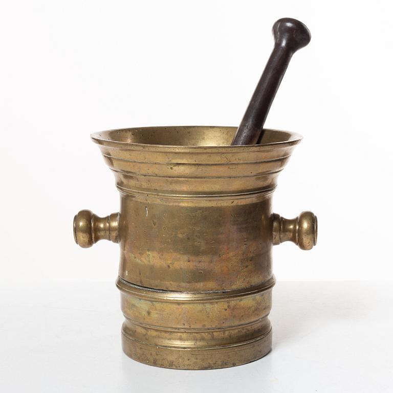 A large bronze, mortar,  19th century.
