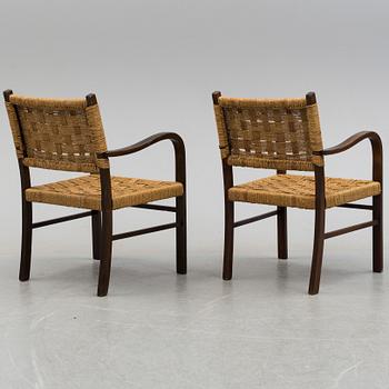 a pair of 1930's armchairs by Axel Larsson Bodafors.