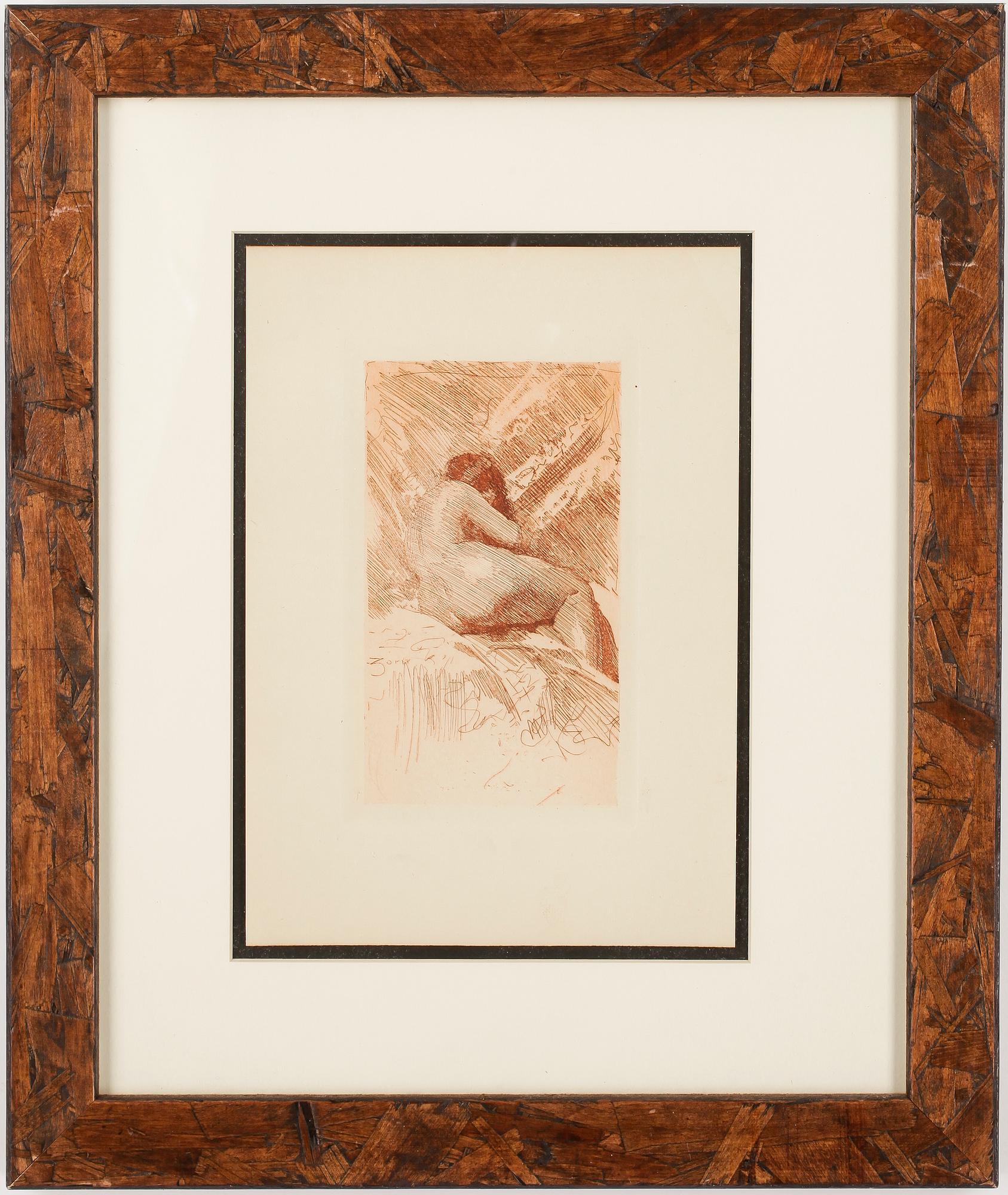 ANDERS ZORN, etsning, signerad i plåten.
