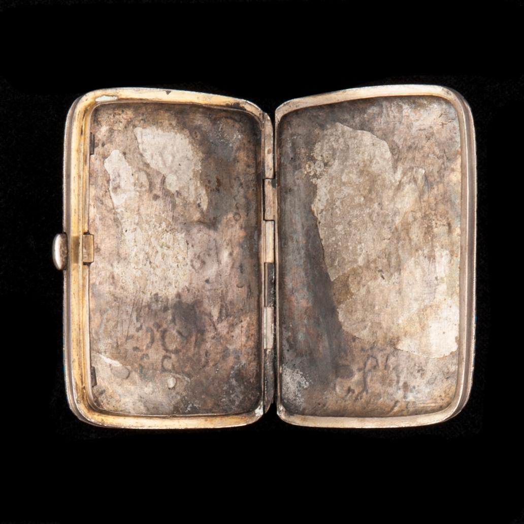 ETUI, emaljerat silver, Ryssland, ca 1900.