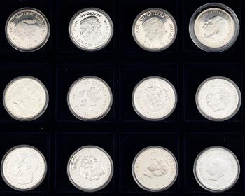 Minnesmynt, 24 st, Sverige, silver, 200 kr,