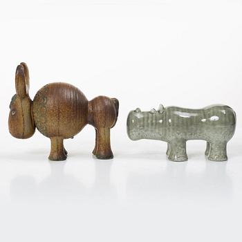 Lisa Larson, Figurines, stoneware, 2 pcs, Gustavsberg.