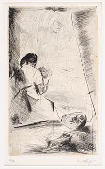 Evert Lundquist, etching. Signed and numbered 6/50.