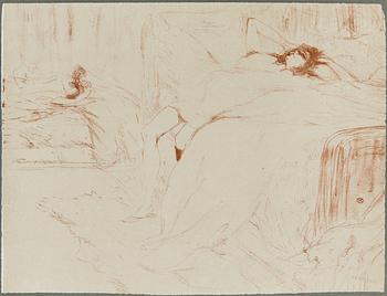 MAPP med färglitografier, 11 st, "Elles", efter Henri Toulouse-Lautrec, numrerad upplaga 1229/1250, London, 1969.