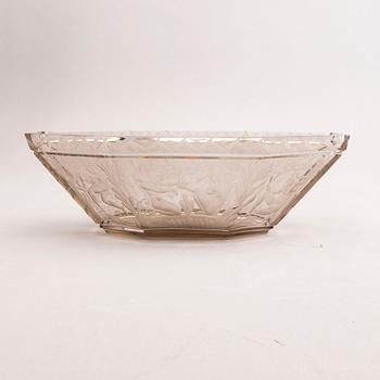 Simon Gate, skål Orrefors signerad och daterad 26.