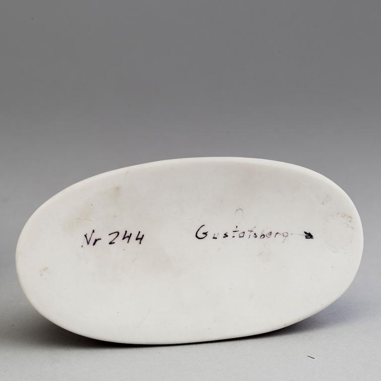 A PAIR OF PARIAN BOWLS AND PAPER WEIGHTS, Gustafsberg, ca 1900.