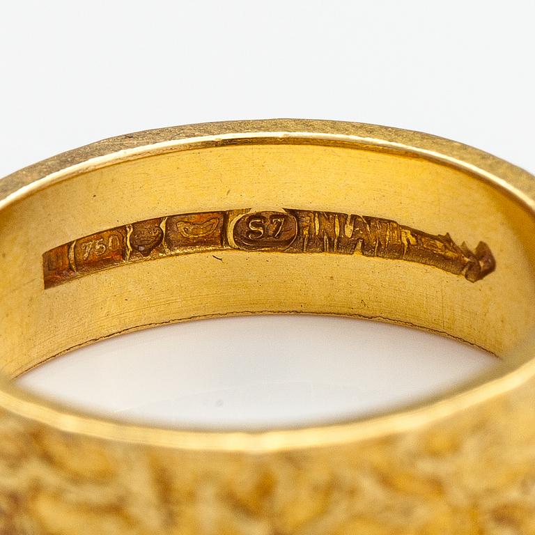 Björn Weckström, Ring "Lapp gold", 18K guld. Lapponia 1971.