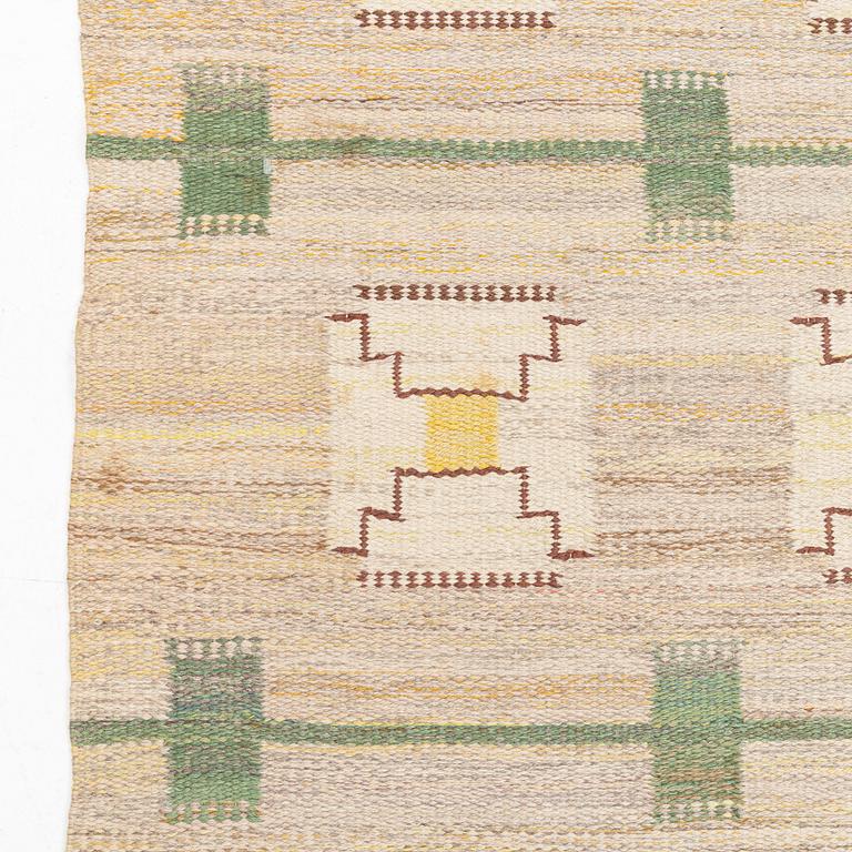 A carpet, flat weave, c 190 x 173 cm.
