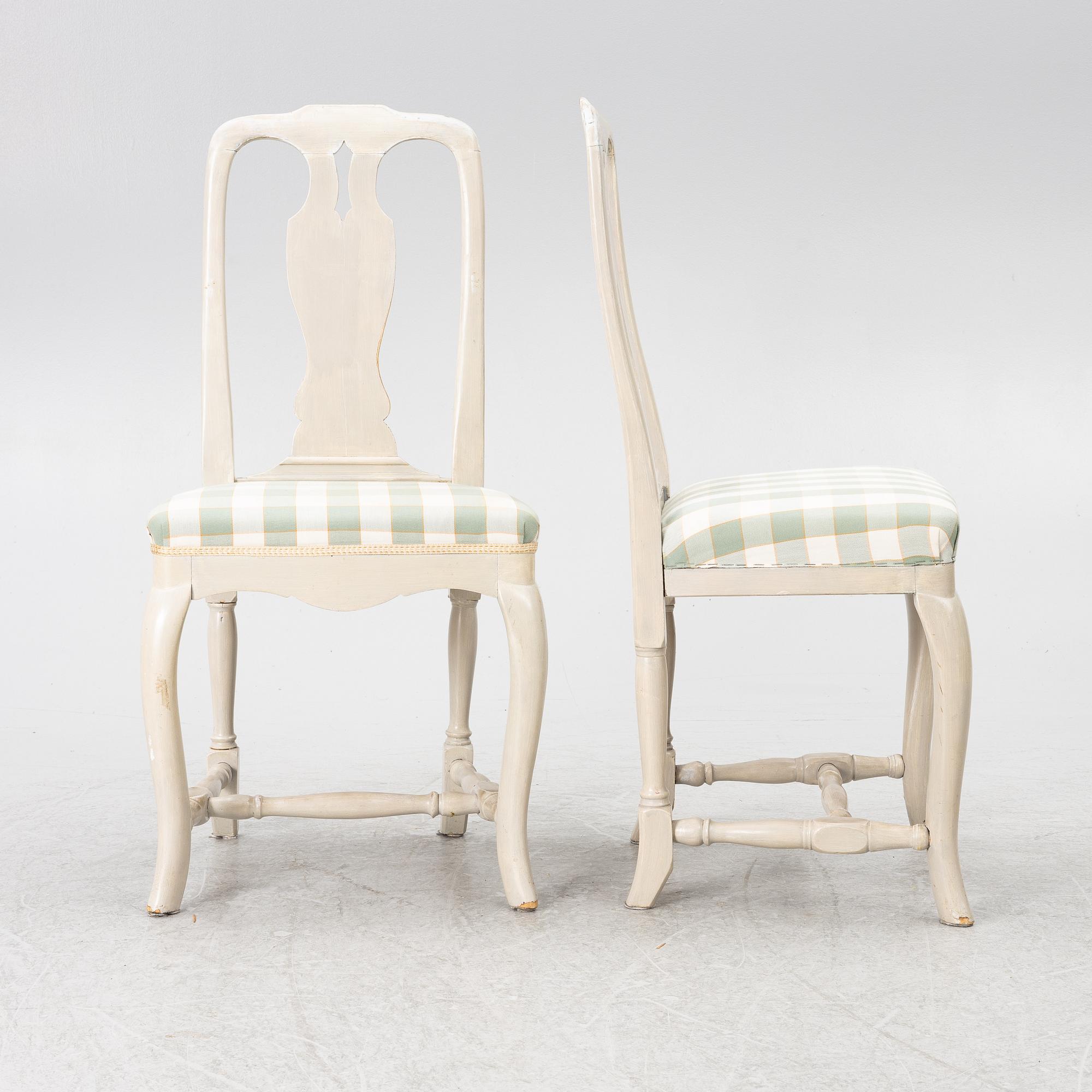 A set of 10 chairs, Rococo style, 1949.