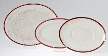 MATSERVIS, 91 delar, flintgods, Rörstrand, sekelskiftet 1800/1900-tal.
