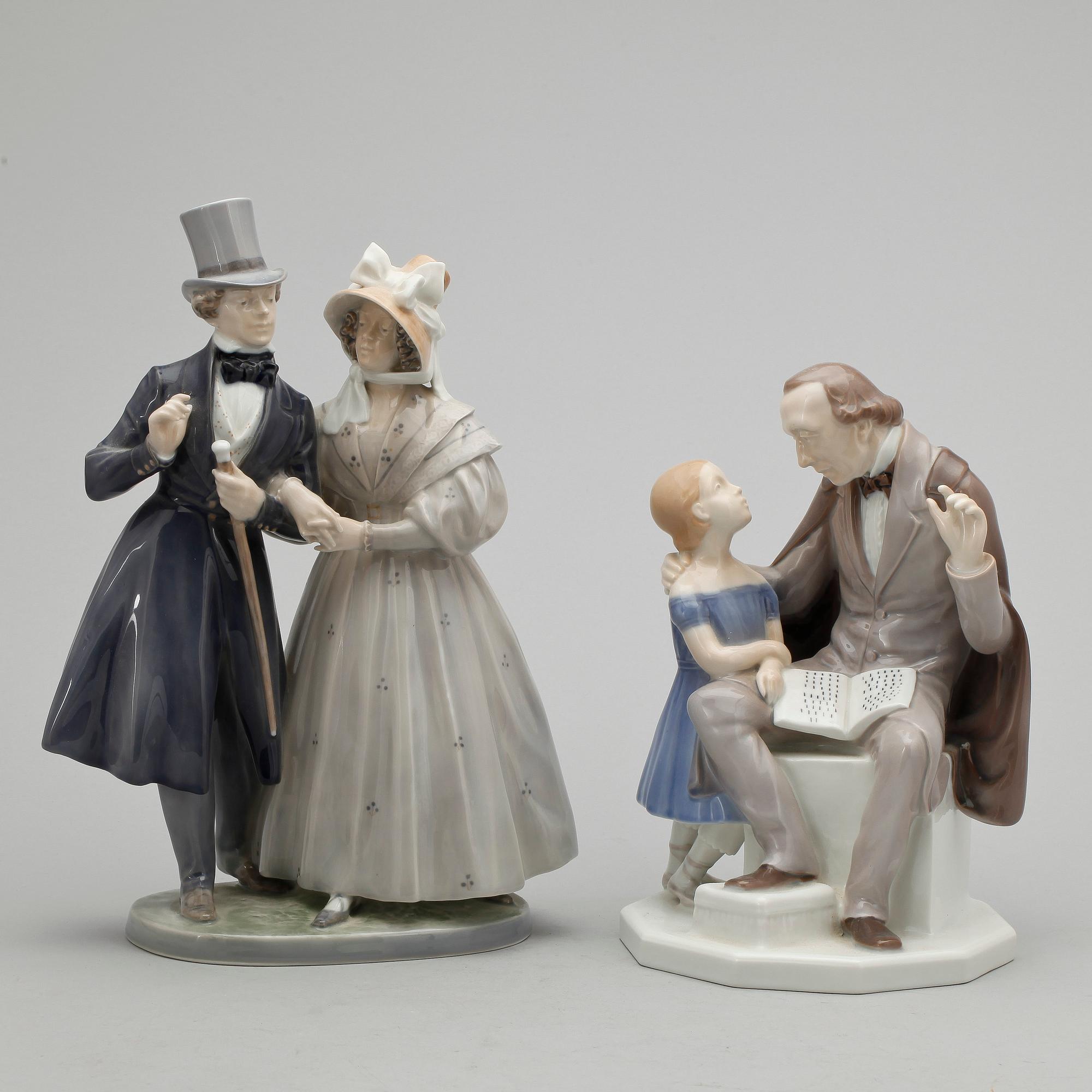 FIGURINER, 2 st. Porslin. Royal Copenhagen samt Bing & Gröndahl.