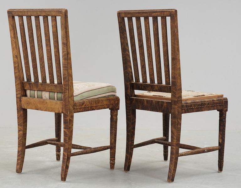 STOLAR, ett par, sengustavianska, 1800-talets första hälft.