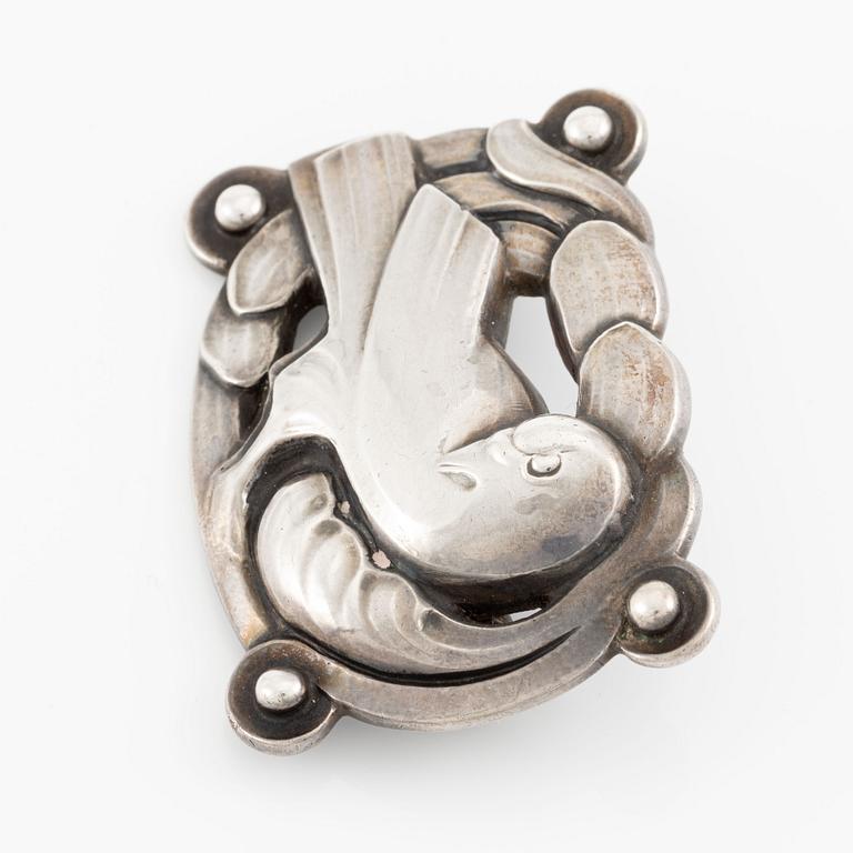 Georg Jensen brooch sterling silver, Denmark 1933-1944.