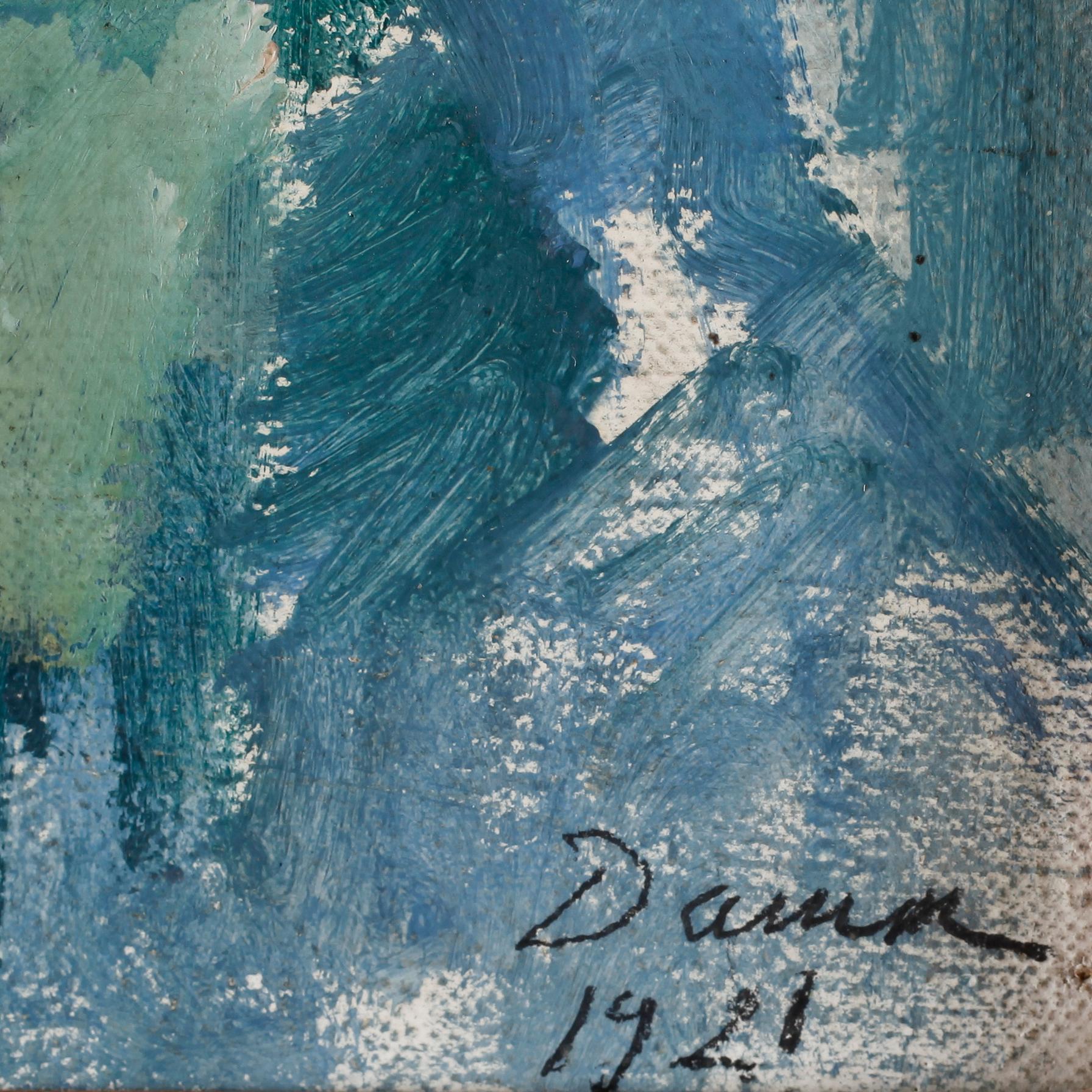 BERTIL DAMM, olja på duk på pannå. Sign o dat 1921.