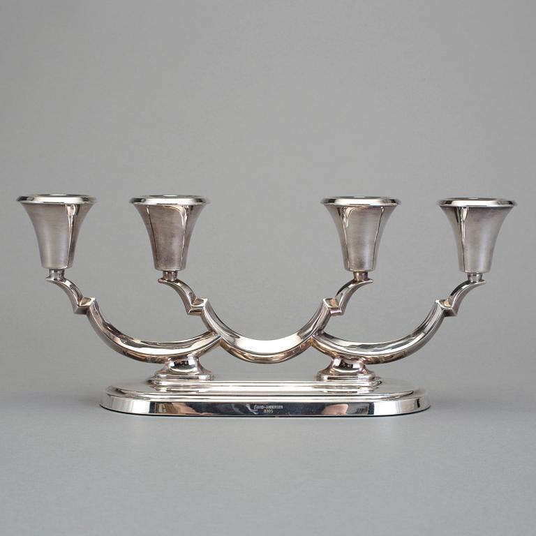 KANDELABER, silver, David Andersen, Norge, 1900-talets andra hälft.