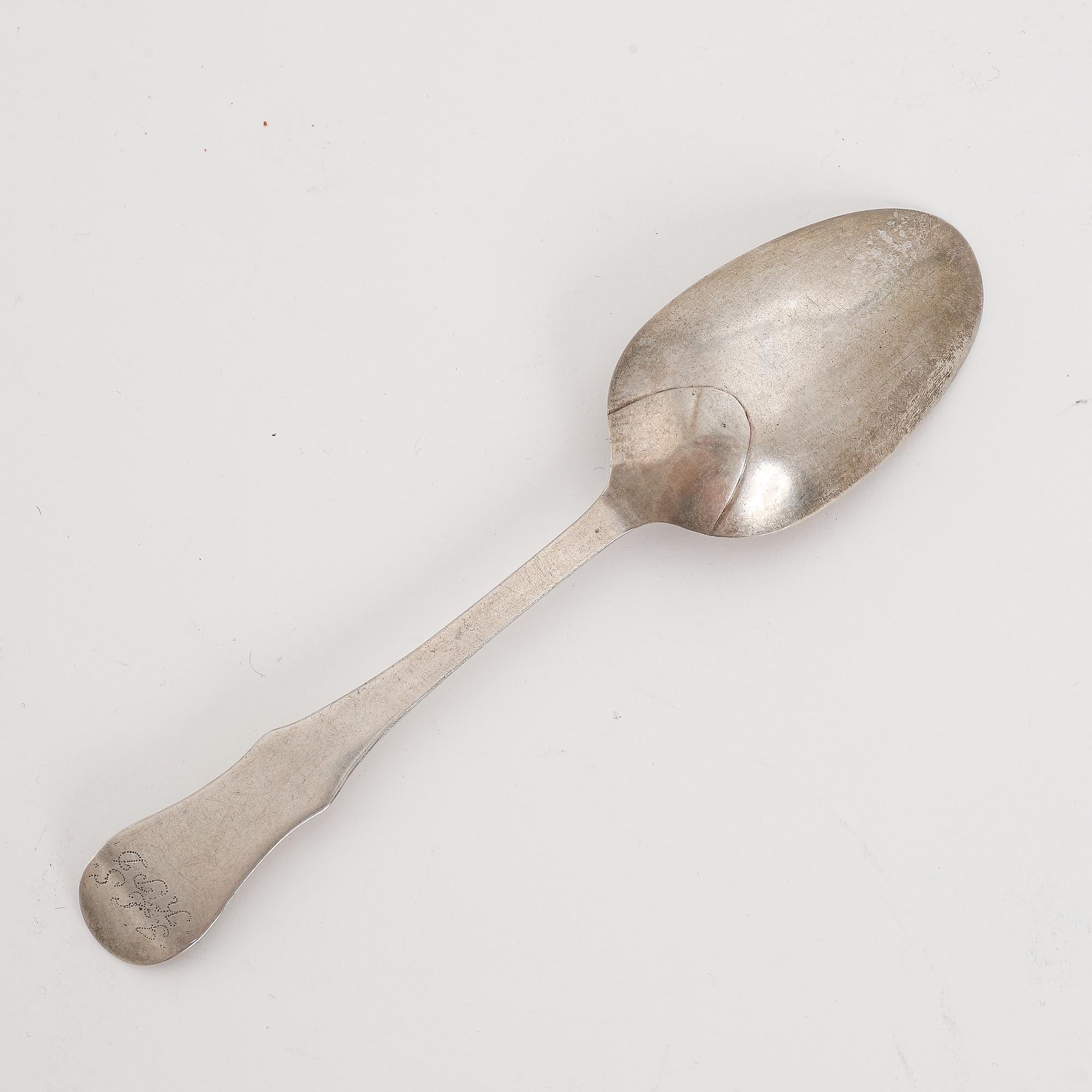 A Swedish Silver Spoon, mark of Andreas Rönnov, Helsingborg 1793.