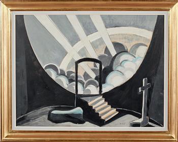 JOHN JON-AND, olja på papppannå, stämpelsignerad.