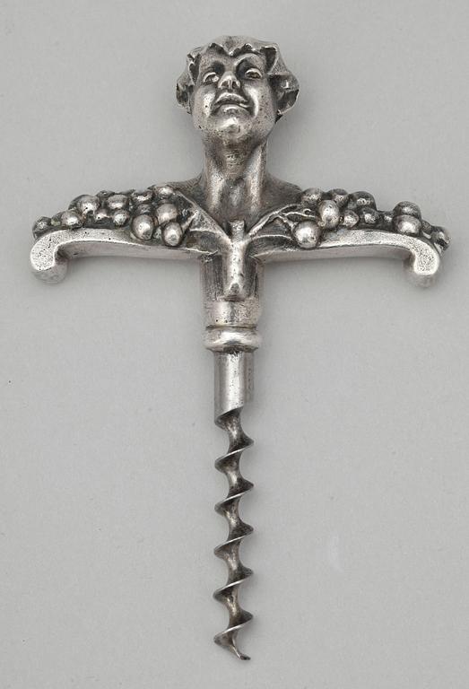 KORKSKRUV, vitmetall, Johan Runer, sign o dat 1923.