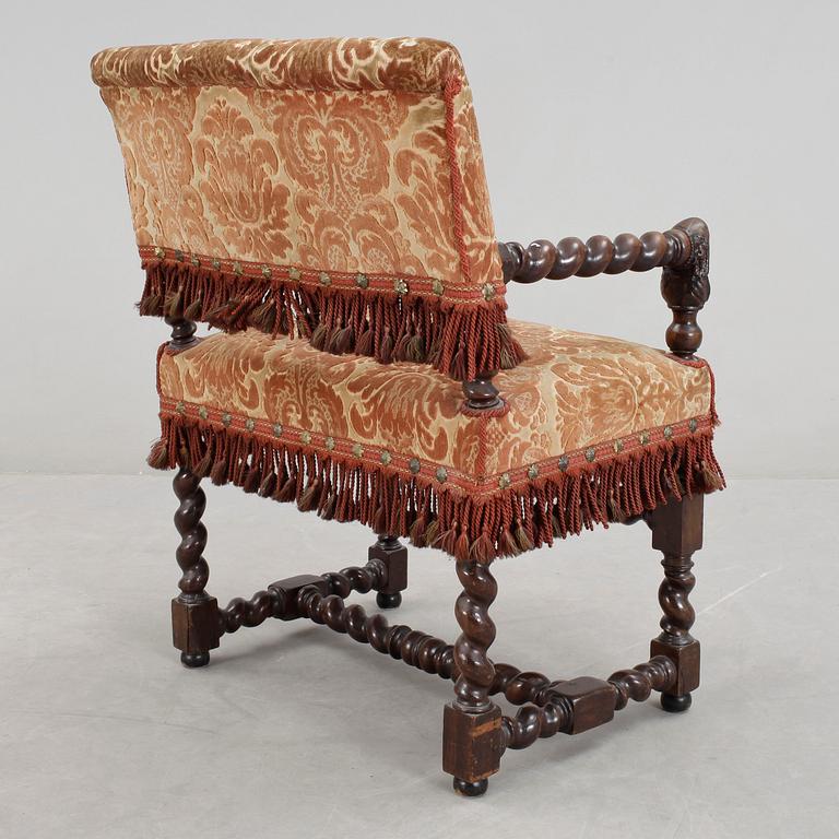 KARMSTOL, barockstil, 1800-tal.