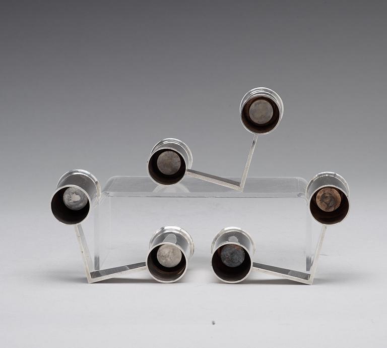 Claës Giertta, ljusstakar, 3 stycken, sterling silver, Stockholm 1969.