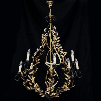 A "Mintenon" large iron chandelier, Mise en Demure, 21st century.