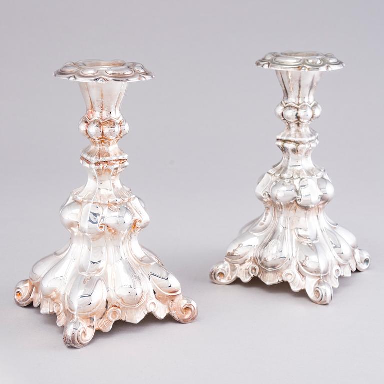 A pair of silver candlesticks, Kultakeskus, Hämeenlinna, Finland 1994 and 2004.