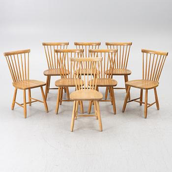 Carl Malmsten, eight 'Lilla Åland' chairs, Stolab 2000 and 2013.