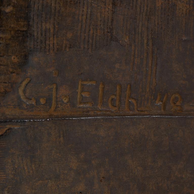 Carl Eldh, byst, brons, signerad och daterad -48.