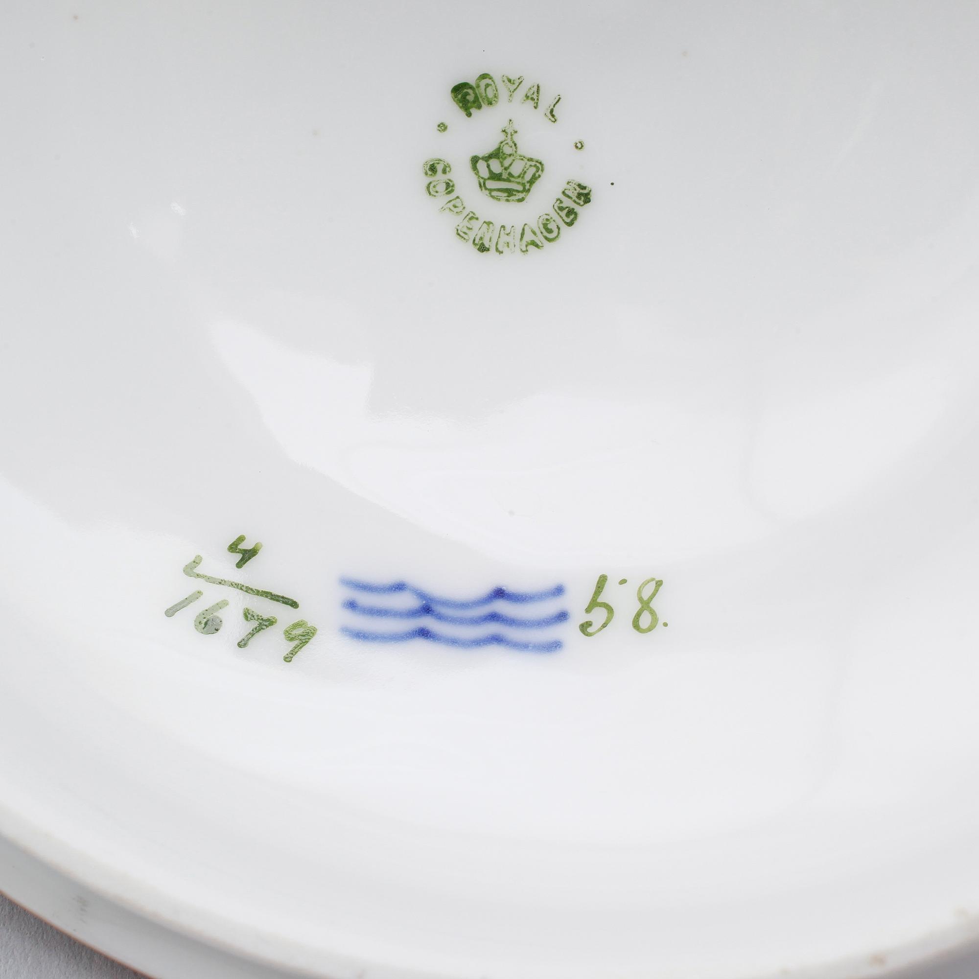 LOCKSKÅLAR, 1 par, porslin, Royal Copenhagen.