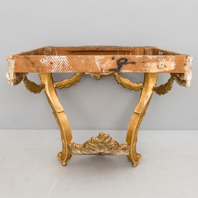 A Swedish Rococo 18th century console table by Adam Flodin, master 1758.