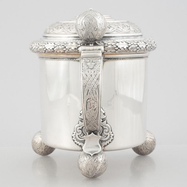 A Swedish 20th century silver tankard, mark of Gustaf Möllenborg - Carl Teodor Féron, Stockholm 1905.