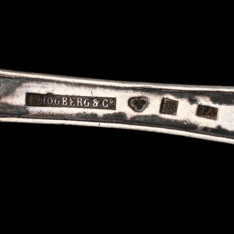 SKEDAR, 7 st, silver, 1800-tal. Vikt 410 g.