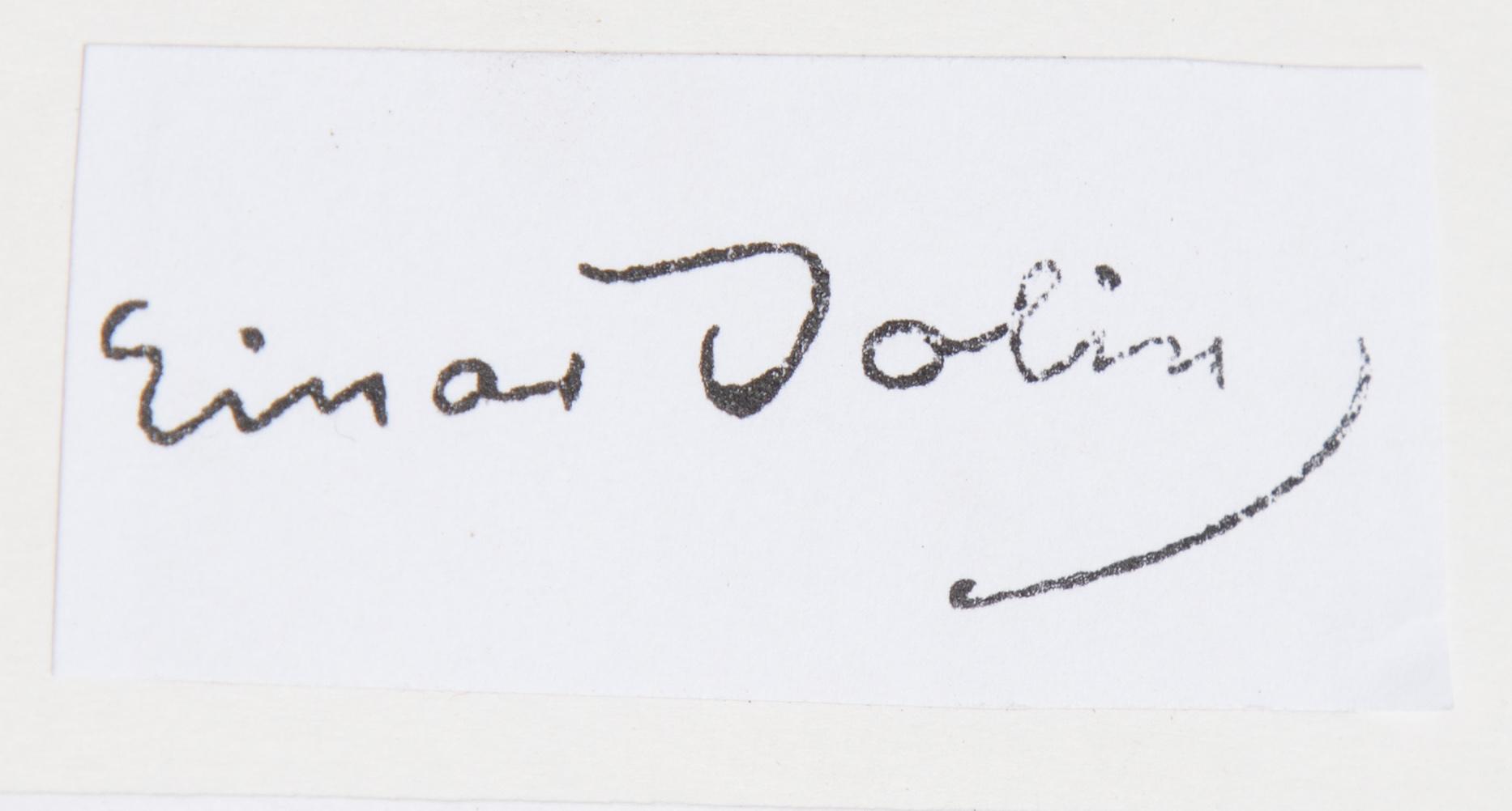 Einar Jolin, blyerts på papper, stämpelsignerad a tergo Einar Jolin.