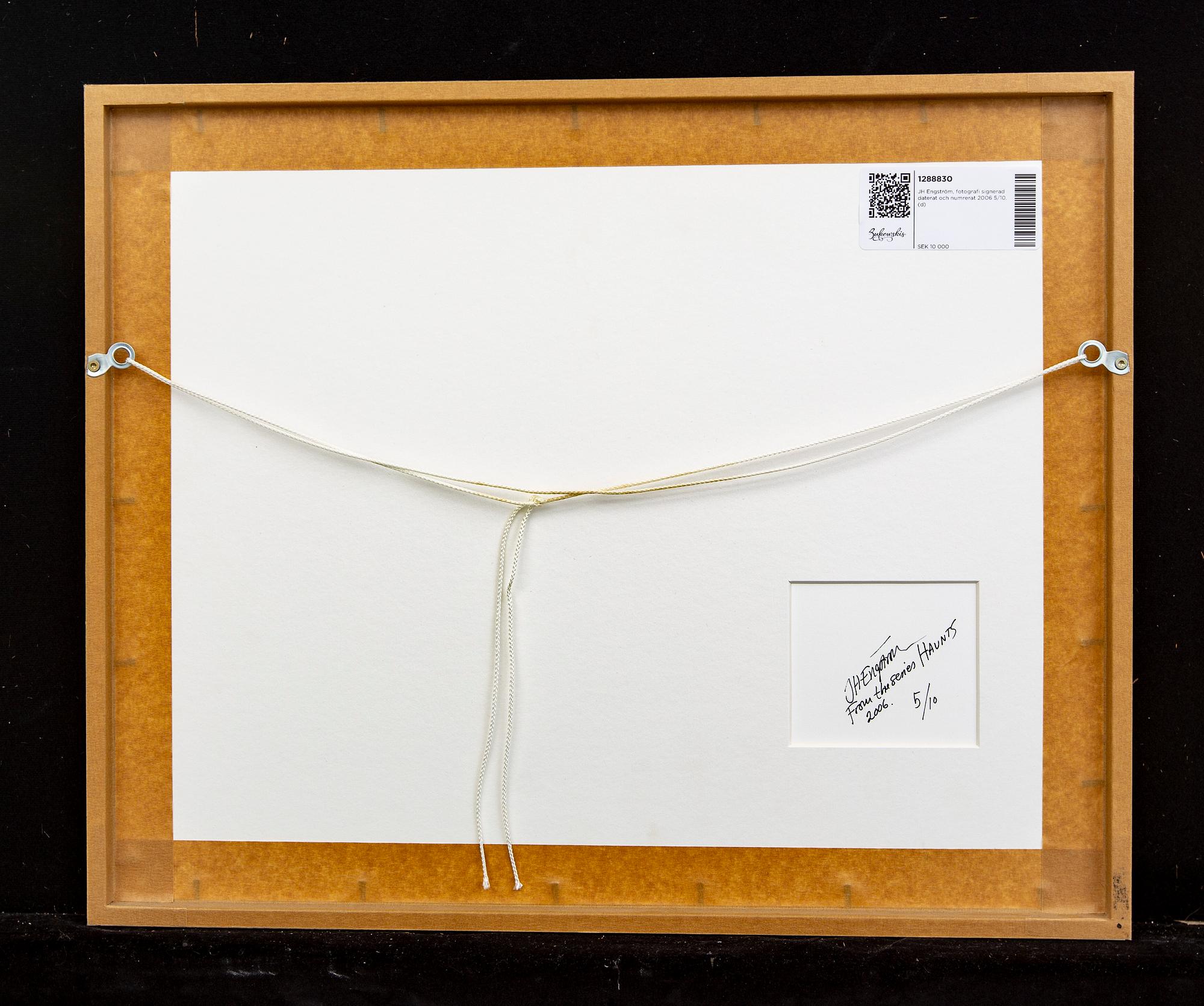JH Engström, photo signed dated and numbered  2006 5/10.