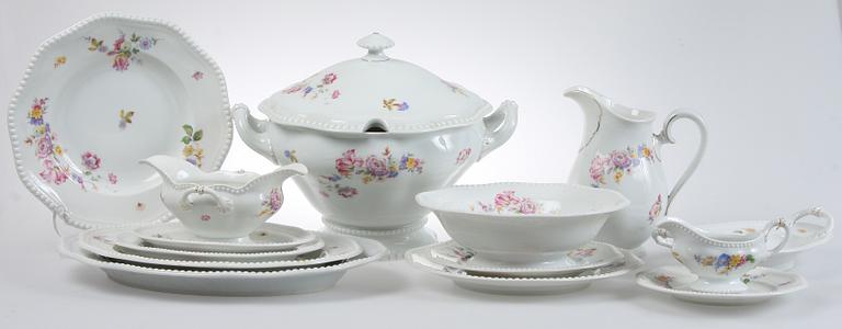 MATSERVISDELAR, 57 delar, porslin, Bavaria, Rosenthal.